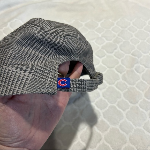Chicago Cubs Hat Cap Woman's Houndstooth Strap Back MLB Baseball Fan Favorite - Picture 6 of 11